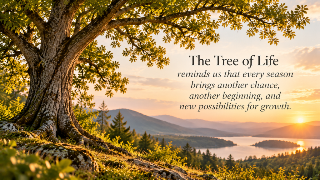 Family Therapy tree of life at sunset